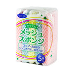 CCカラフルメッシュスポンジ5個入
